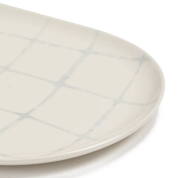 Serax - Zuma Plateau de service by Kelly Wearstler, 46 x 27 cm, Salt / blanc