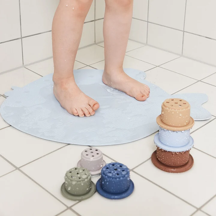 OYOY - tapis de bain antidérapant, Little Finn, ice blue