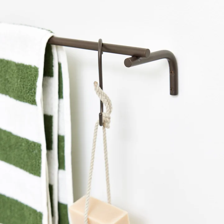 OYOY - Pieni Porte-serviettes, brown brass