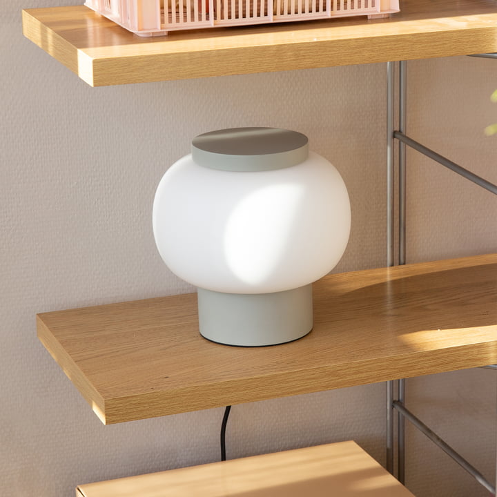 Nuuck - Finn Lampe de table Ø 22 cm, opale blanc/gris