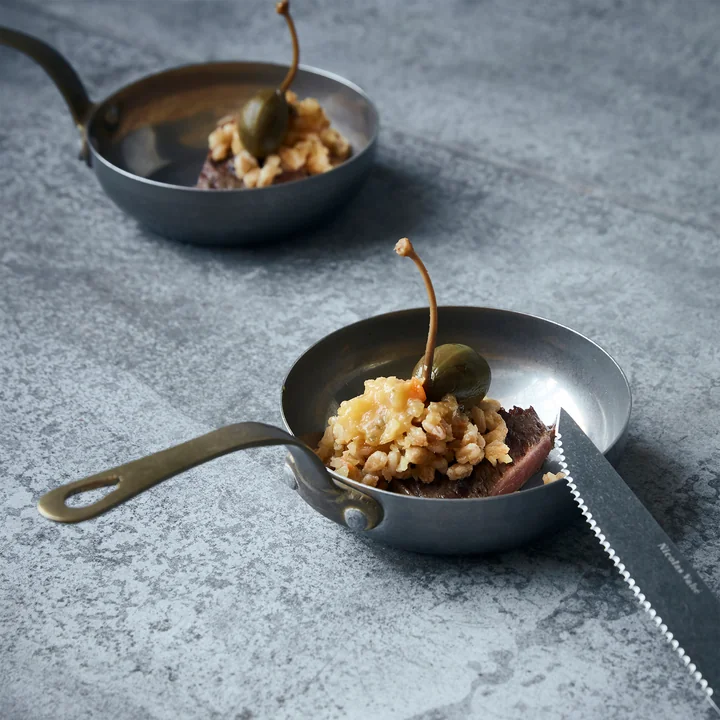 Nicolas Vahé - Presentation Mini poêle à frire, acier inoxydable brossé (lot de 2)