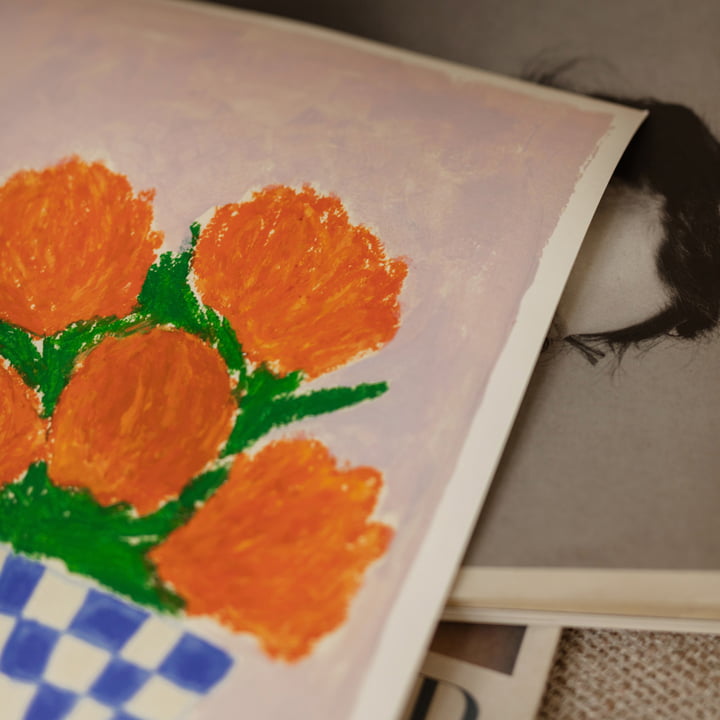 Orange Flowers par Carla Llanos pour The Poster Club