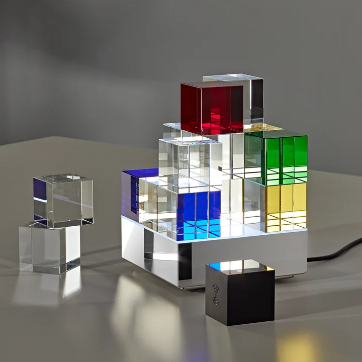 Tecnolumen - CUBELIGHTmove Lampe de table LED avec cube radio