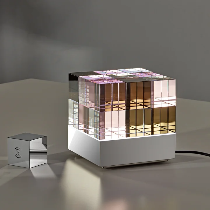 Tecnolumen - CUBELIGHTmove Lampe de table LED avec cube radio