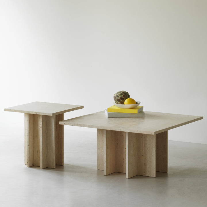 Edge Table basse, travertine de Normann Copenhagen