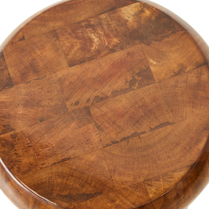 HKliving - Wooden Tabouret, chestnut