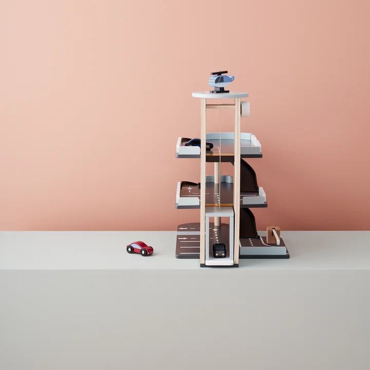 Aiden Garage avec accessoires, multicolore (set de 5) de Kids Concept