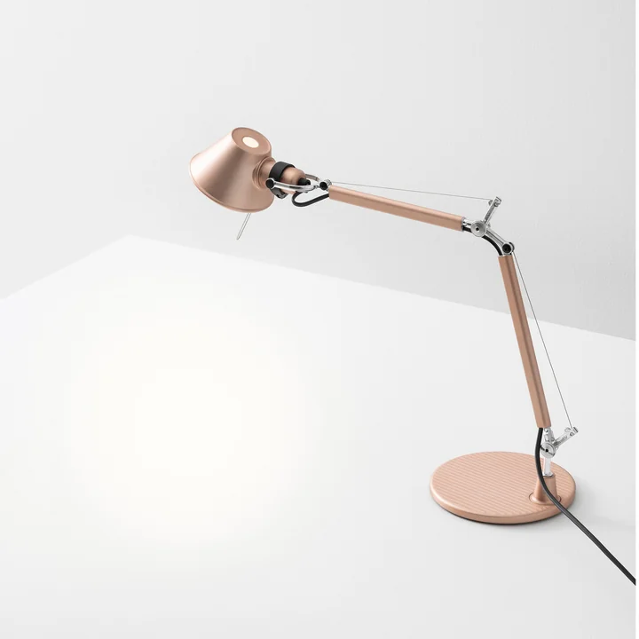 Artemide - Tolomeo Micro Lampe de table, aspect cuivre (édition de Noël 2023)