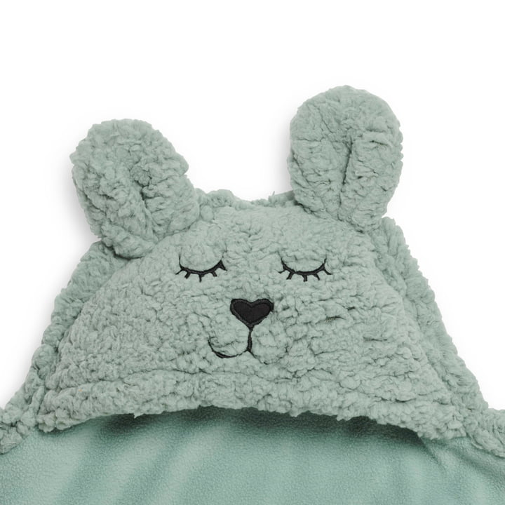 Couverture Bunny, 100 x 105 cm, ash green de Jollein