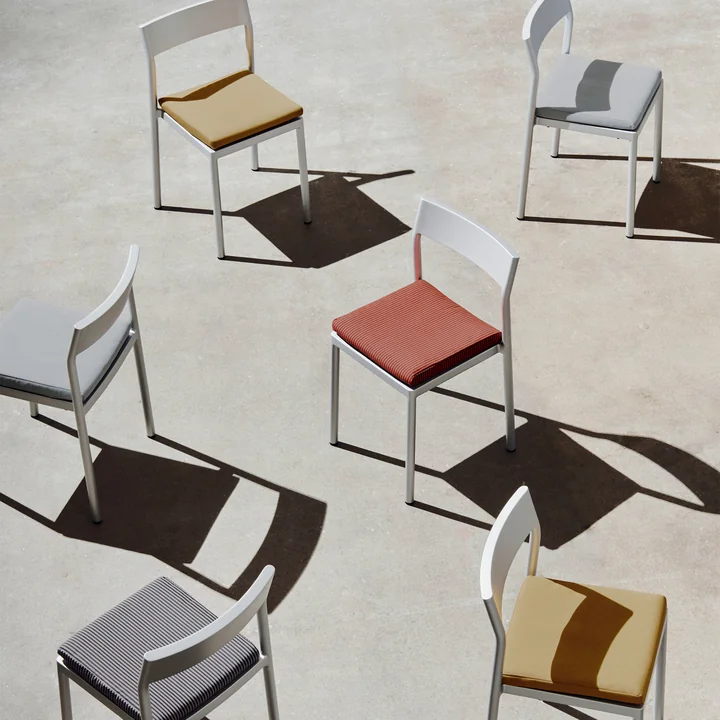 Type Chaise, gris argenté avec Seat Cushion de HAY