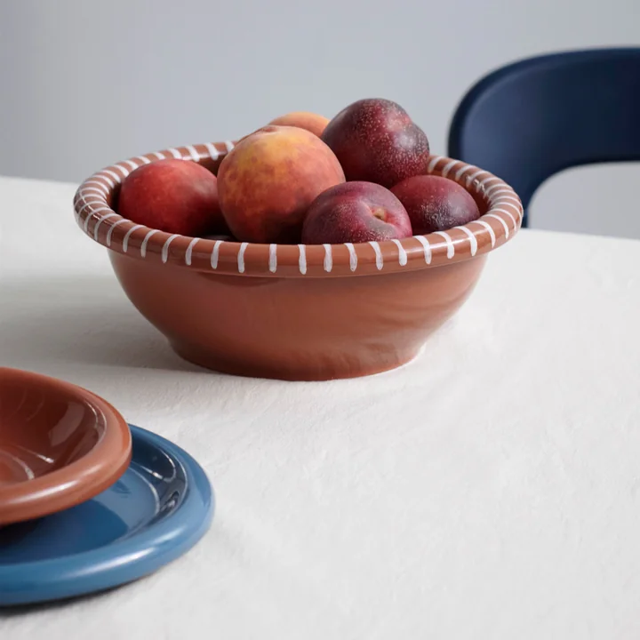 Barro Saladier, L, natural with stripes de HAY