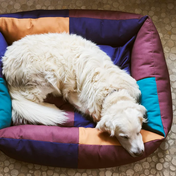 Lit pour chien, L, bourgogne / vert de HAY