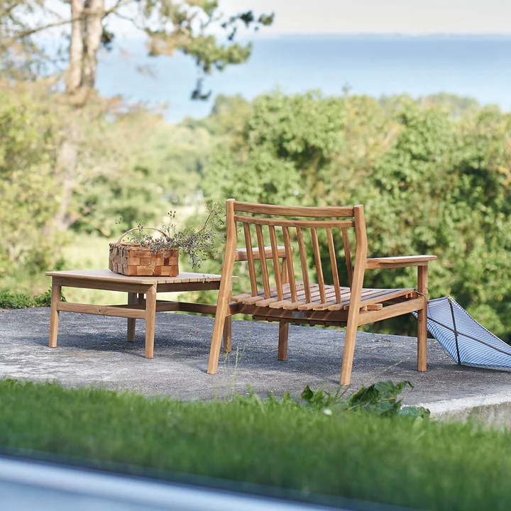 FDB Møbler - M19 - Sammen Table de salon, H 33 cm, teck