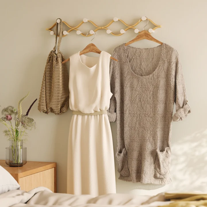 Montage Garde-robe murale, blanc / nature de Umbra