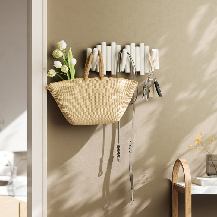 Picket Portemanteau mural, pin blanc de Umbra