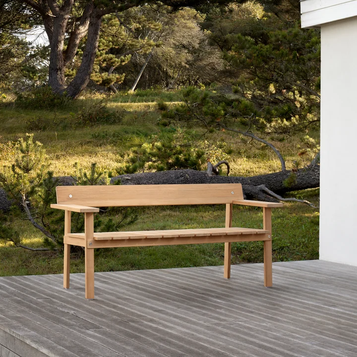 GL101 Timbur Banc de jardin, teck non traité de Carl Hansen