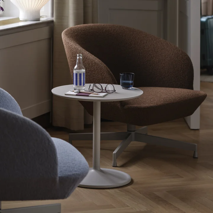 Muuto - Soft Table d'appoint, Ø 48 cm, H 48 cm, gris