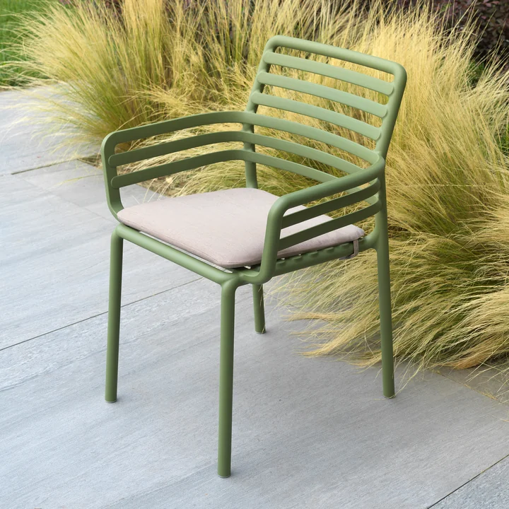Nardi - Doga Chaise avec accoudoirs Coussin d'assise, 43 x 45 cm, lino