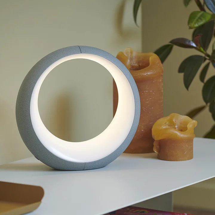 Fermob - Hoopik Lampe à LED rechargeable, gris lapilli