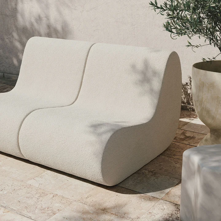 Rouli Center Modul Fauteuil, blanc cassé (Pure Bouclé) de Ferm Living