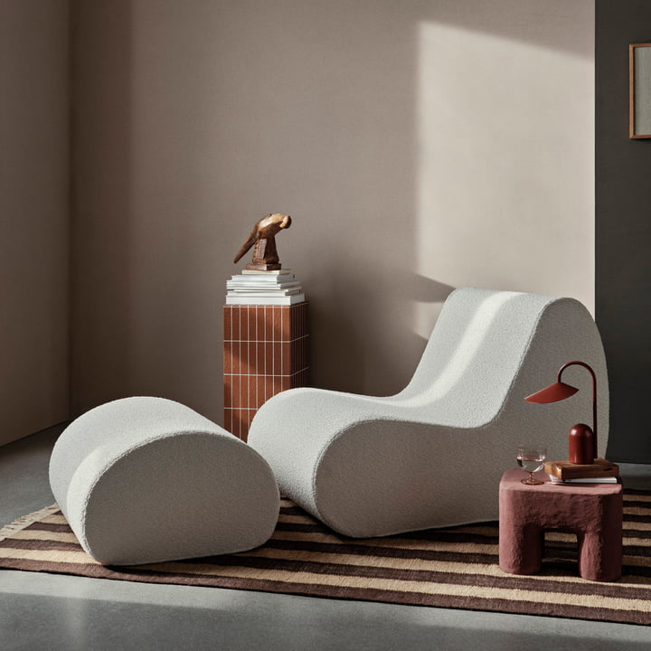 Rouli Center Modul Fauteuil, blanc cassé (Pure Bouclé) de ferm Living