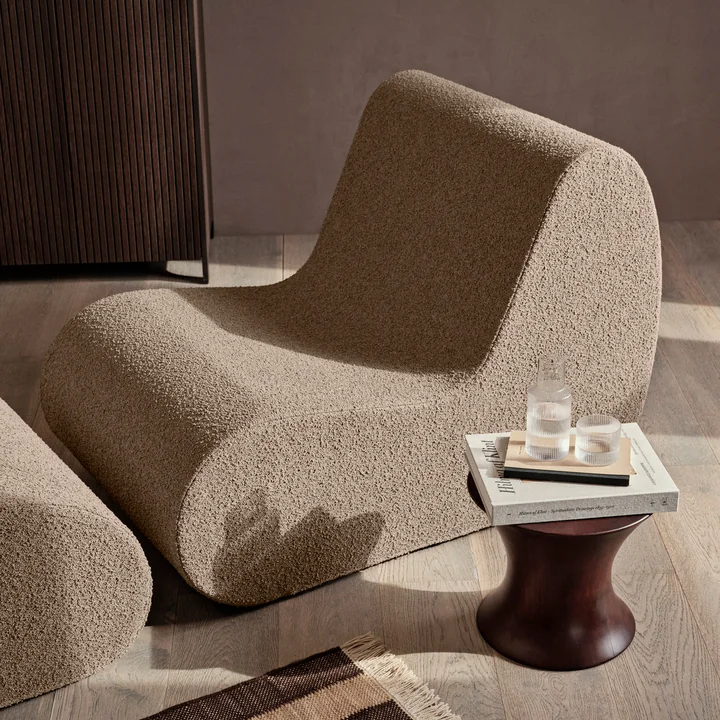 Rouli Center Modul Fauteuil, sable (Pure Bouclé) de Ferm Living