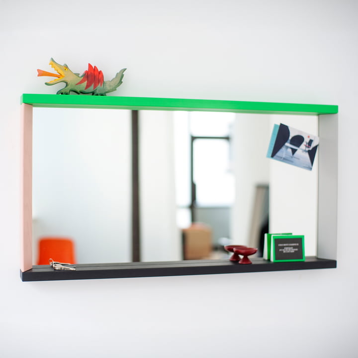 Colour Frame Miroir, medium, vert / rose de Vitra