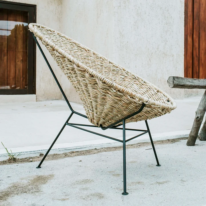 Acapulco Design - Acapulco Palma Chair, palma / noir