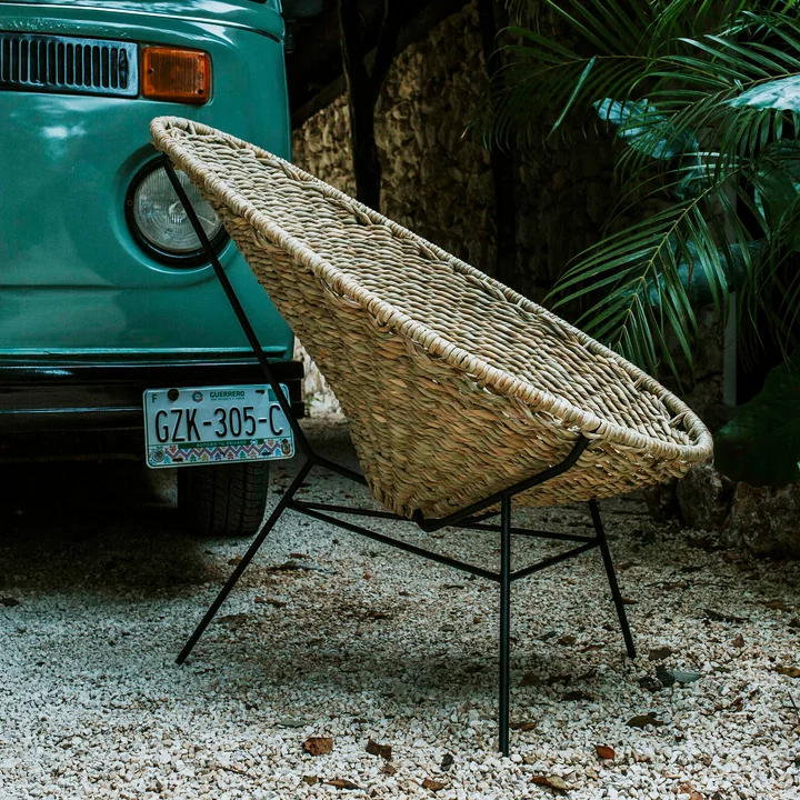 Acapulco Design - Acapulco Palma Chair, palma / noir