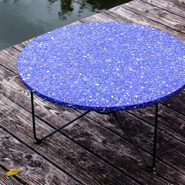 Acapulco Design - The Low Table, H 36 x Ø 65 cm, terrazzo / acapulco lilas