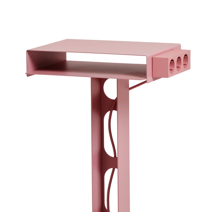 Pedestal - Sidekick Table, bubble gum, Power Bar