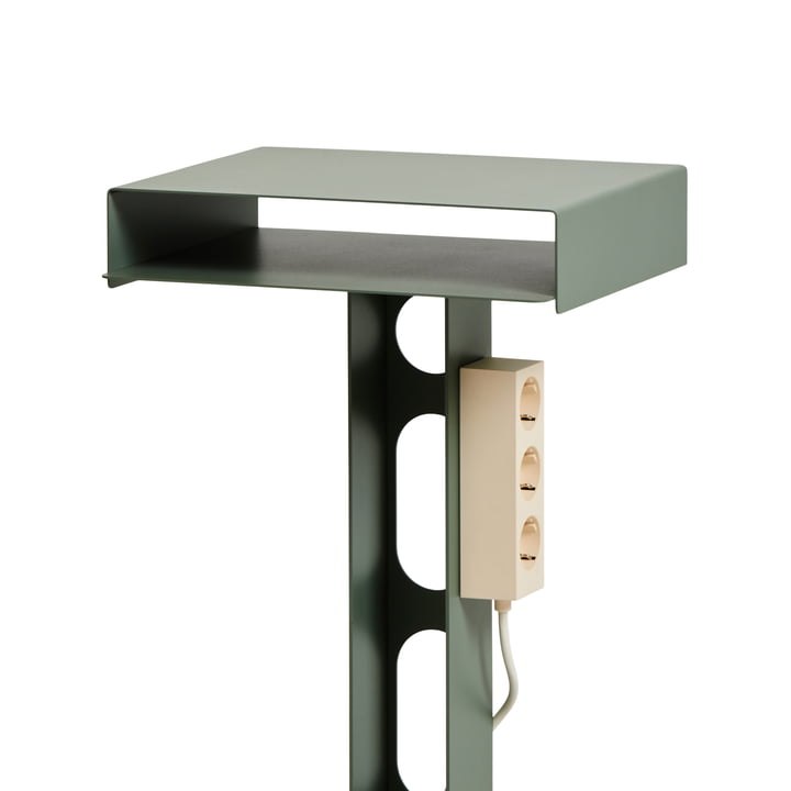 Pedestal - Sidekick Table, vert mousse