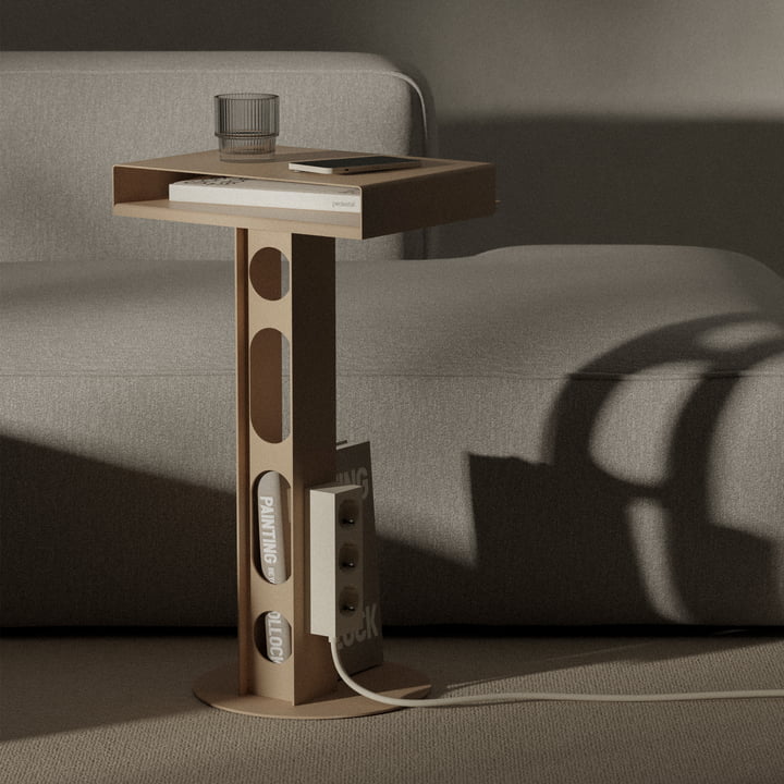 Pedestal - Sidekick Table, sandstorm