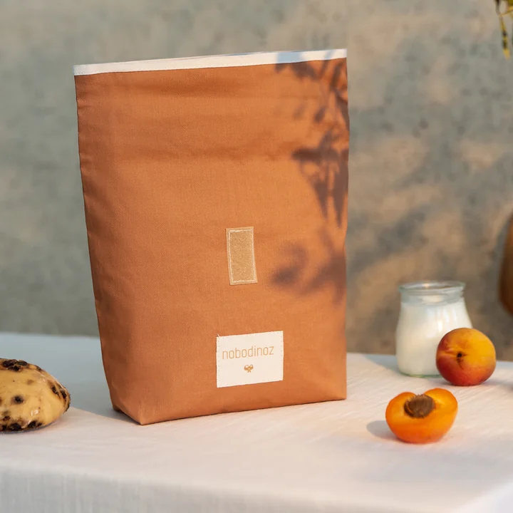 Sunshine Eco Lunch Bag, cinnamon de Nobodinoz