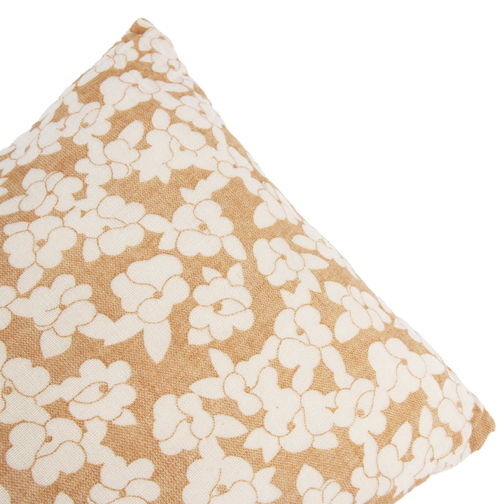 Wabi Sabi Coussin en mousseline, 35 x 23 cm, golden brown sakura de Nobodinoz