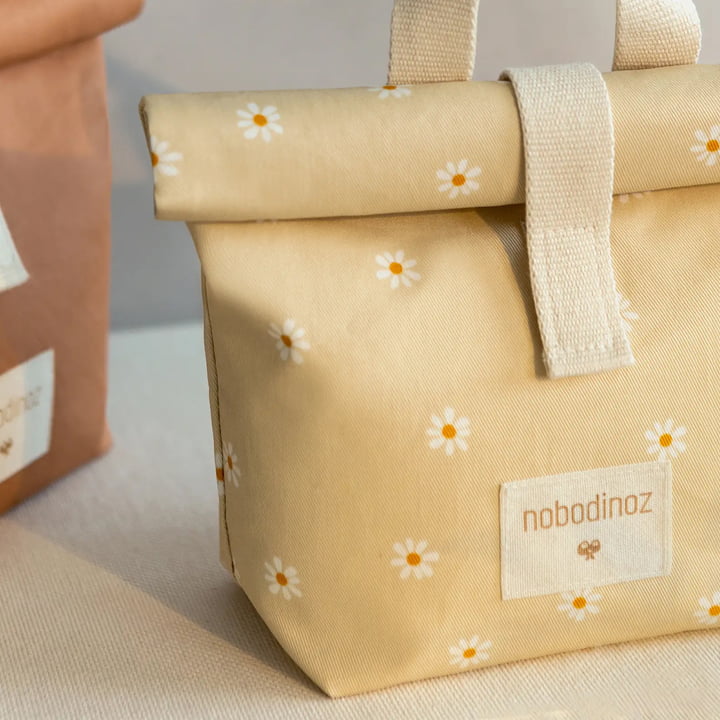 Sunshine Eco Lunch Bag, daisies de Nobodinoz