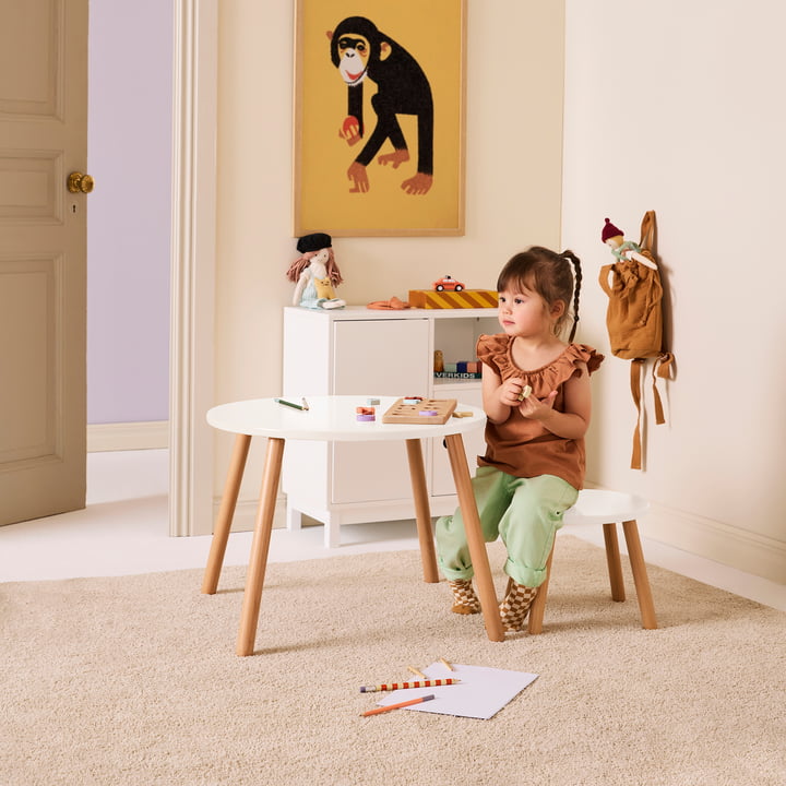 Table et tabouret de Kids Concept