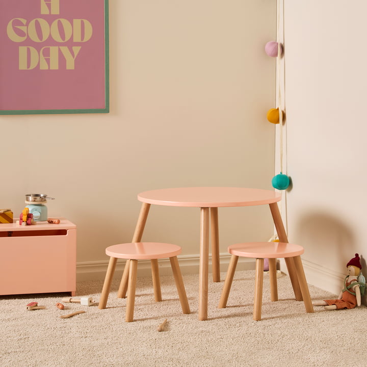 Table et tabouret de Kids Concept