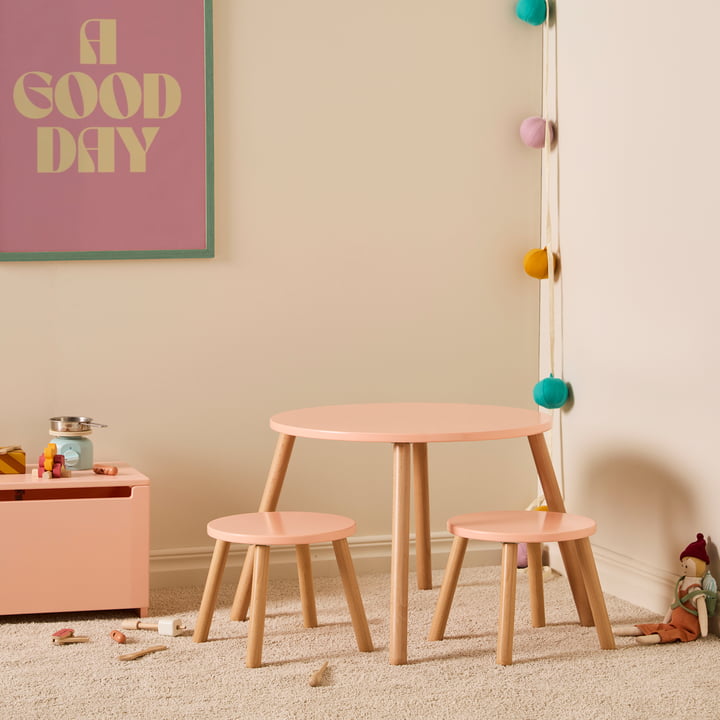 Table et tabouret de Kids Concept