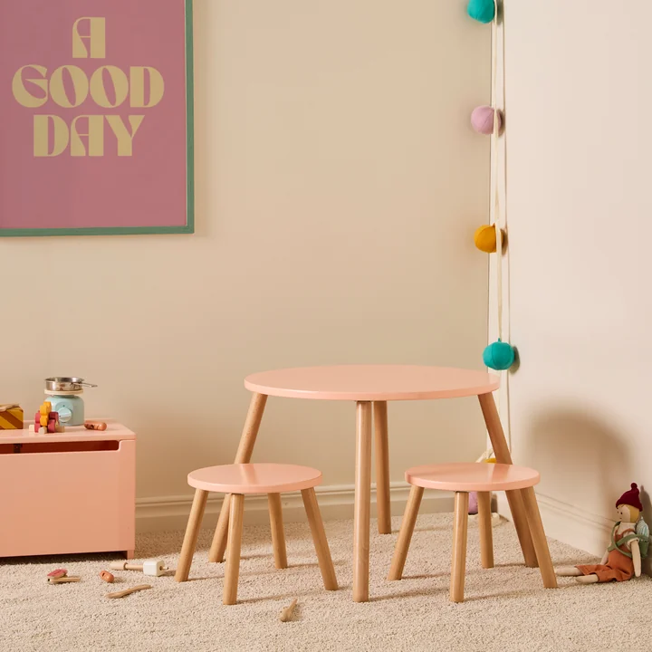 Table et tabouret de Kids Concept