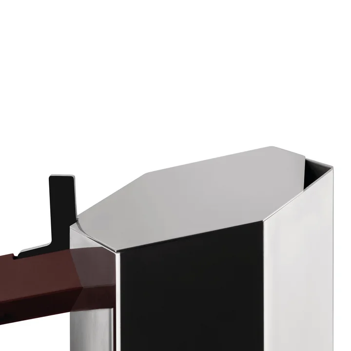 Alessi - Menhir Cafetière espresso, argent / bourgogne