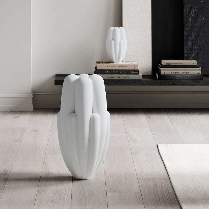 101 Copenhagen - Bloom Vase, mini et big, blanc camembert