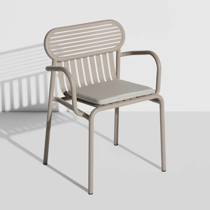 Petite Friture - Coussin d'assise pour chaises Week-End, petit, walnut