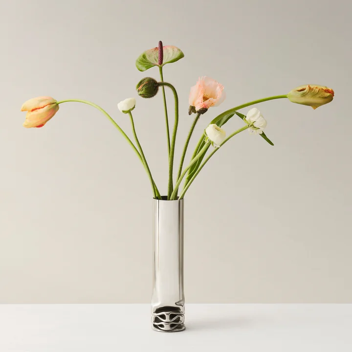 Design House Stockholm - Hydraulic Vase, H 25 cm, acier inoxydable