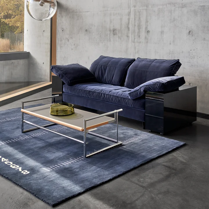 Classicon - Menton Table d'appoint, pivotante, gris/noir, piétement chromé