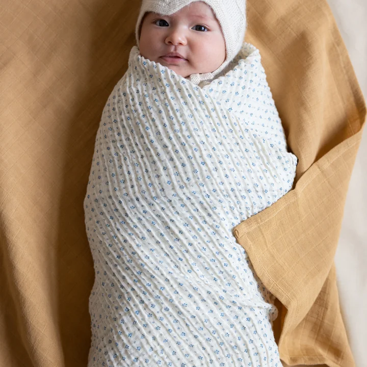 Cam Cam Copenhagen - Couverture en mousseline, 100 x 100 cm, capri