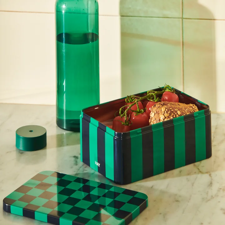 Tin Container S, vert / bleu foncé de HAY