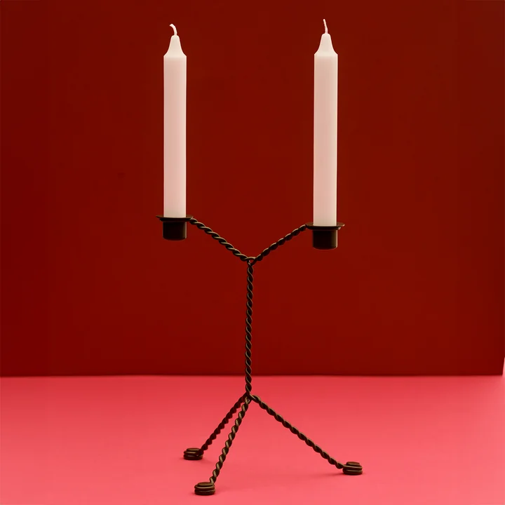 Wire - Bougeoir Ø 19 x H 25 cm, vert de HAY