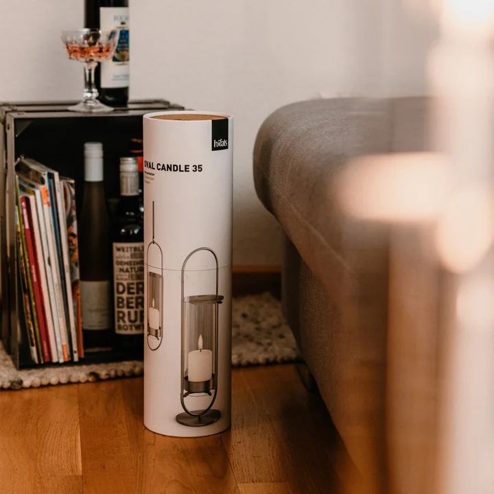 höfats - Oval bougeoir 35, argent