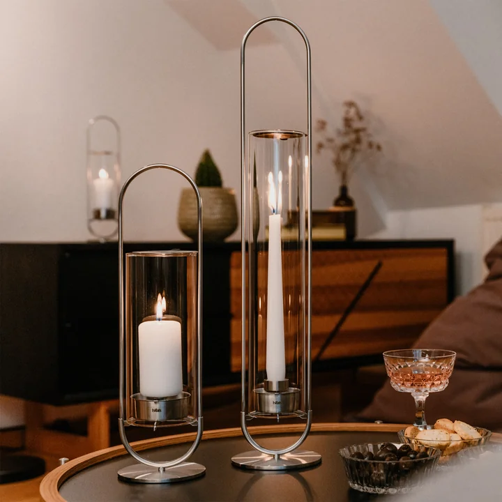 höfats - Bougeoir ovale, argenté